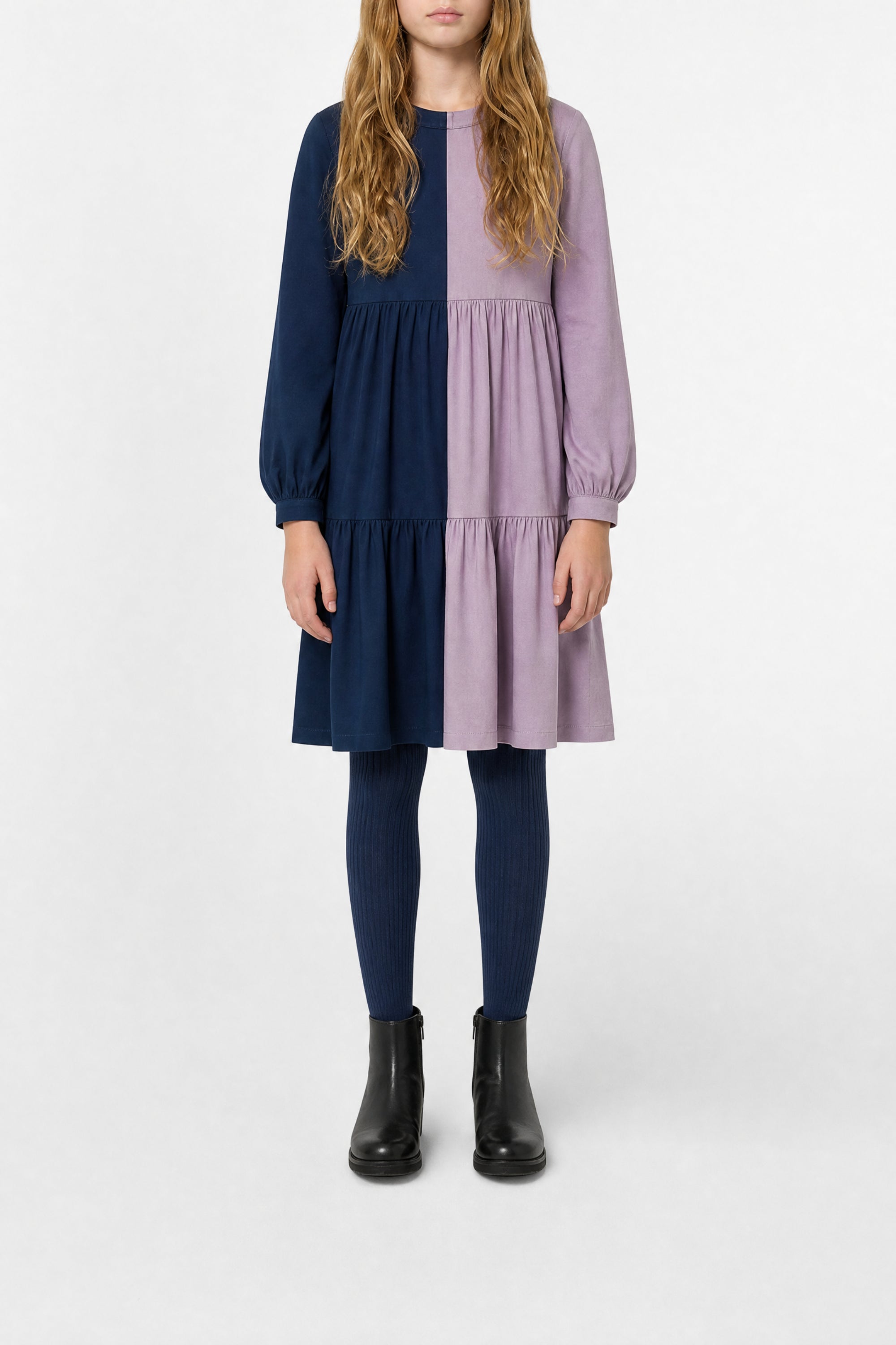 Dress with ruffles - Evening Blue