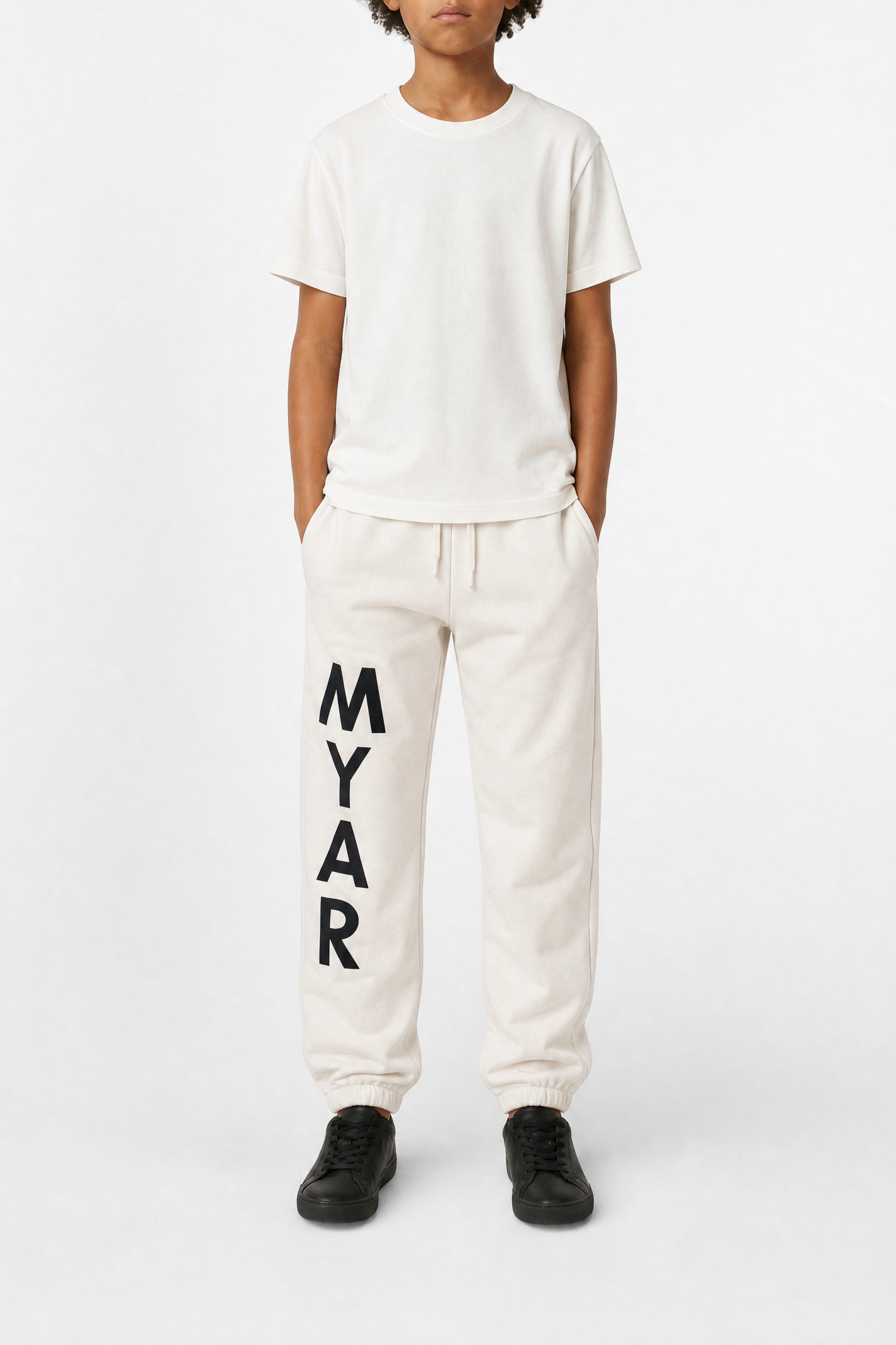 Track trousers with logo - Oat White