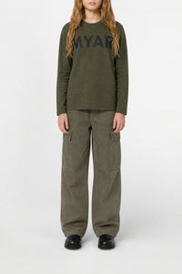 Long-sleeved T-shirt with logo - Military Green