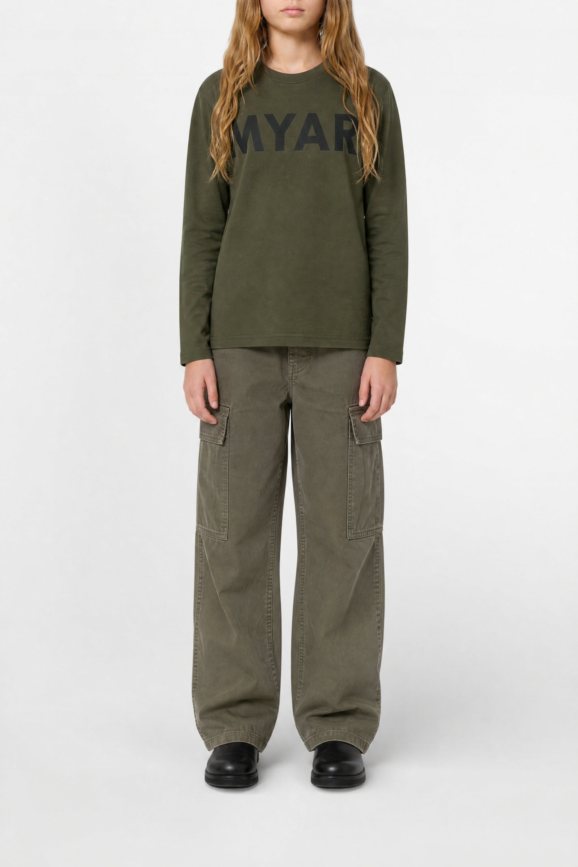 Long-sleeved T-shirt with logo - Military Green