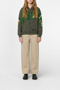 Sweat à capuche avec impression - Army Green