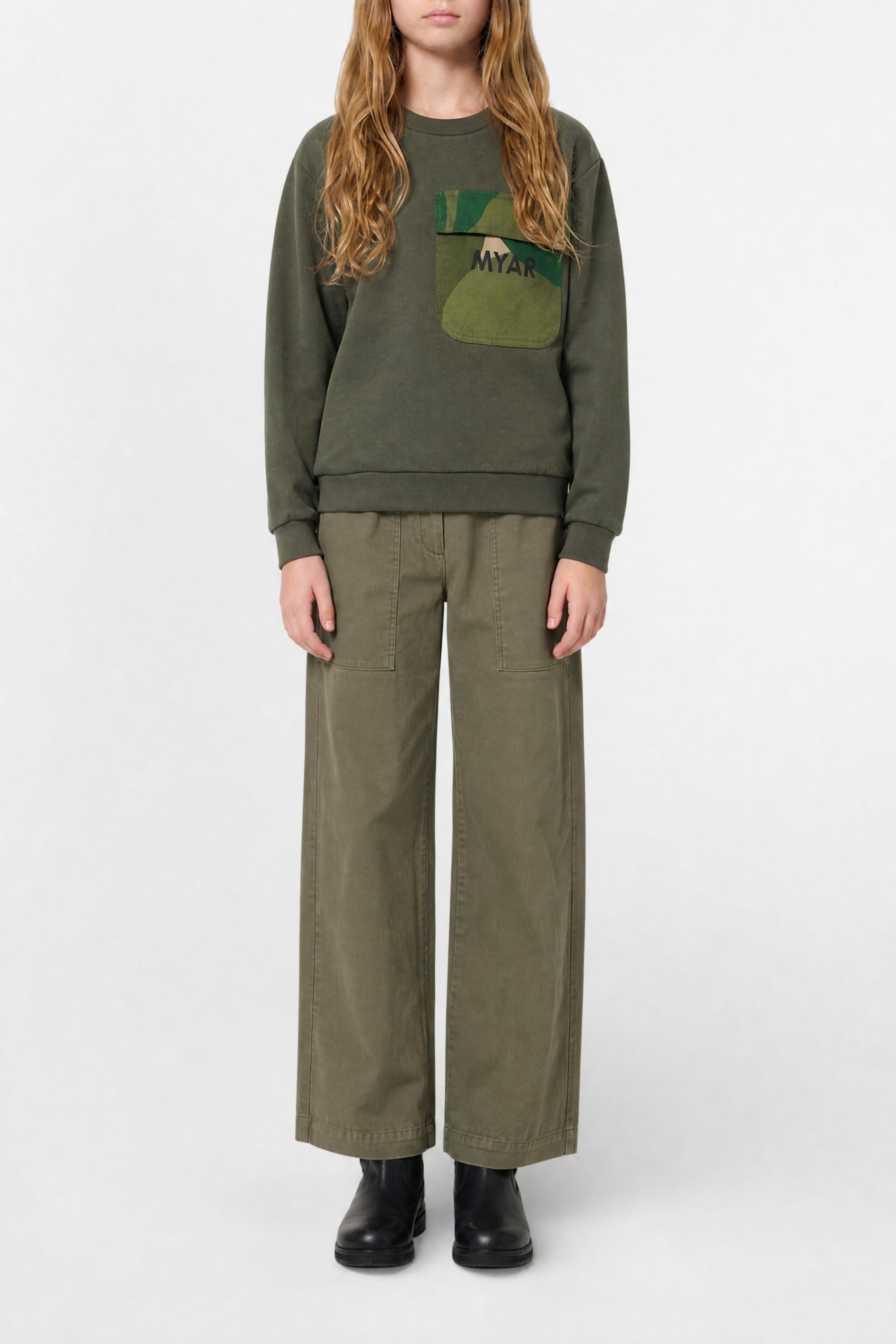 Printed sweatshirt - Army Green