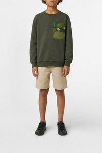 Printed sweatshirt - Army Green