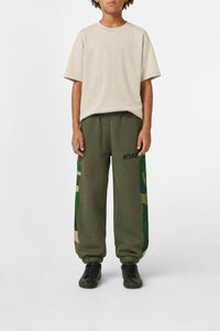 Track trousers with elasticated waistband - Army Green