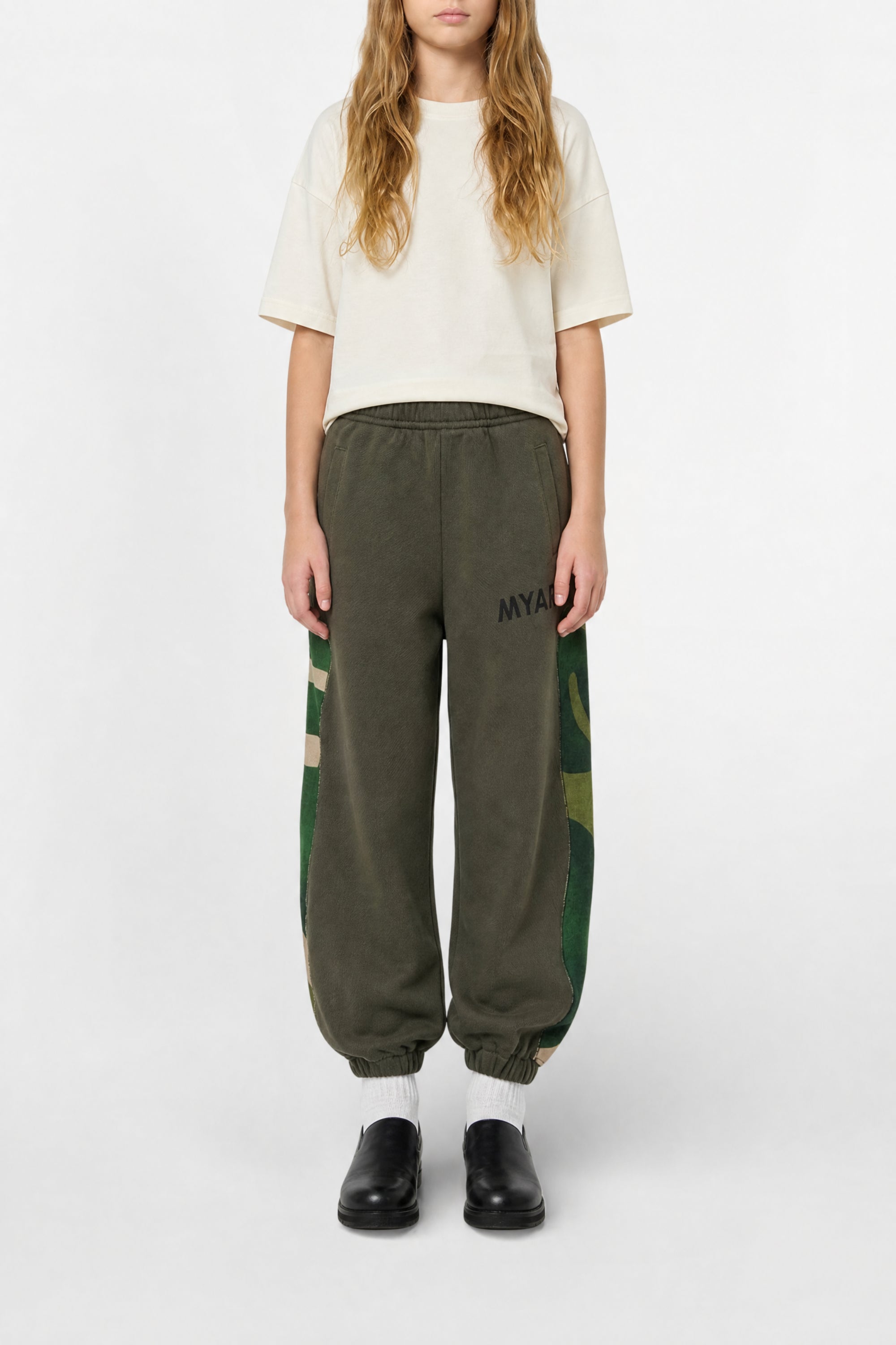Track trousers with elasticated waistband - Army Green