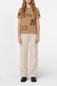 Print T-shirt - Natural Beige