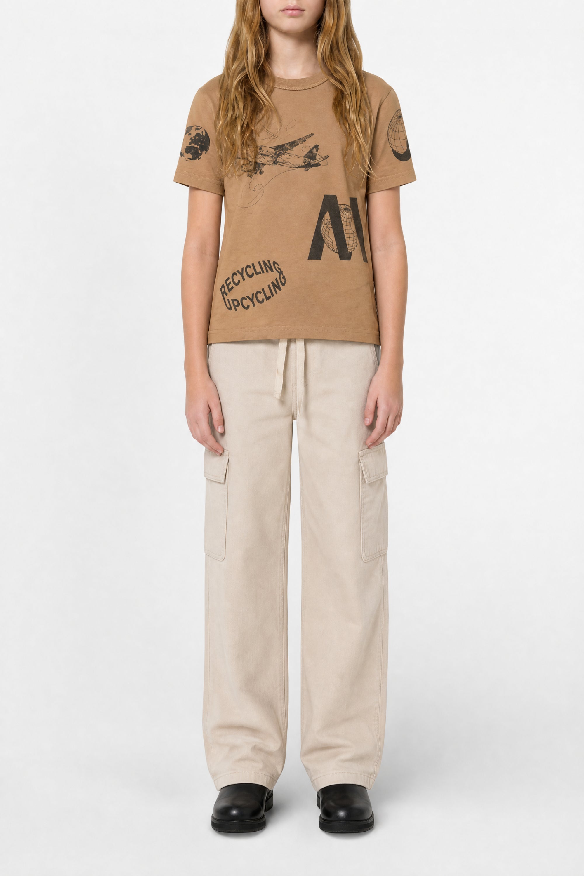 Print T-shirt - Natural Beige