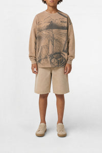 Printed sweatshirt - Natural Beige