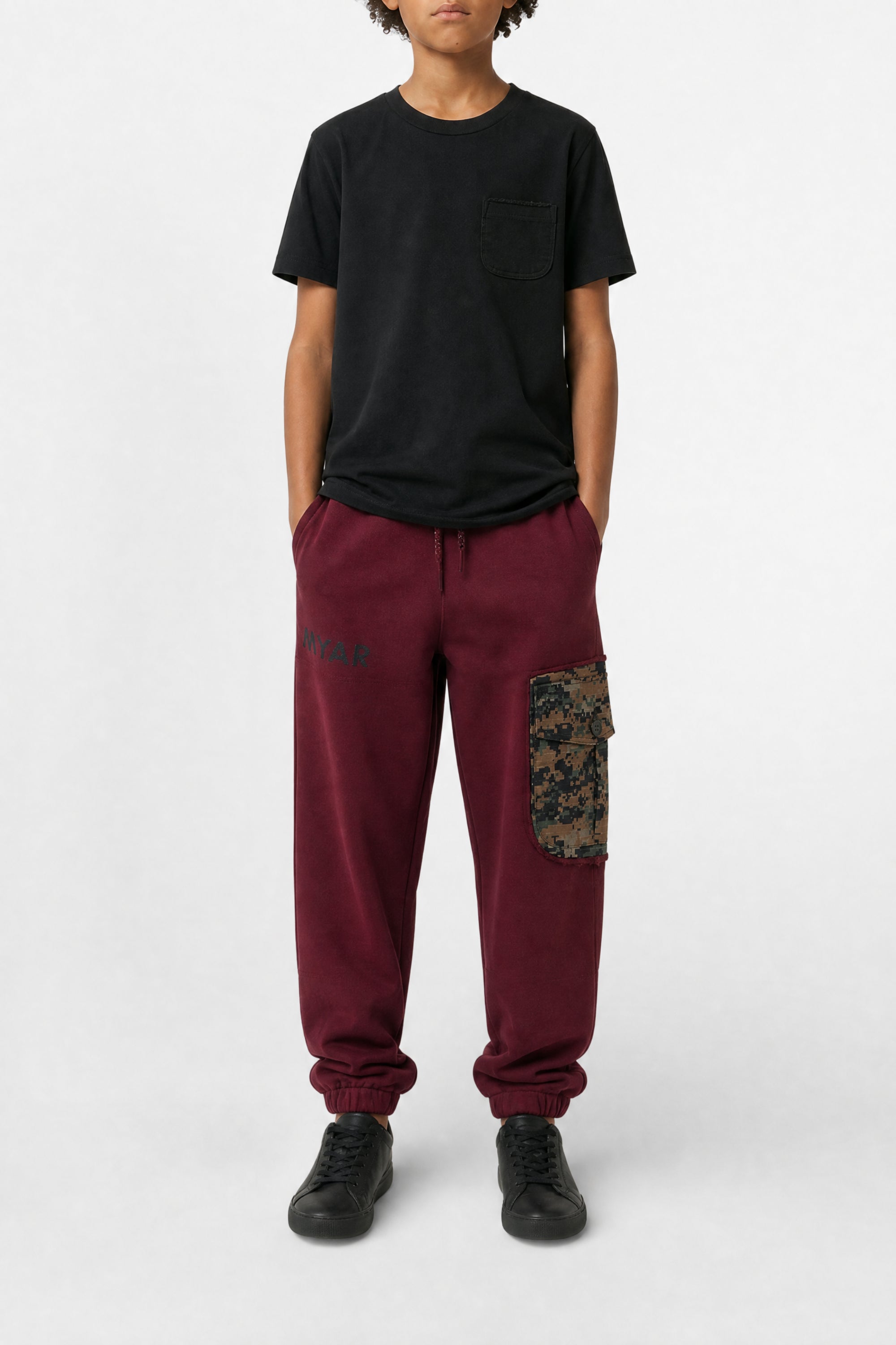 Pantalon de survêtement à imprimé - Burgundy