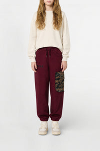 Pantalon de survêtement à imprimé - Burgundy