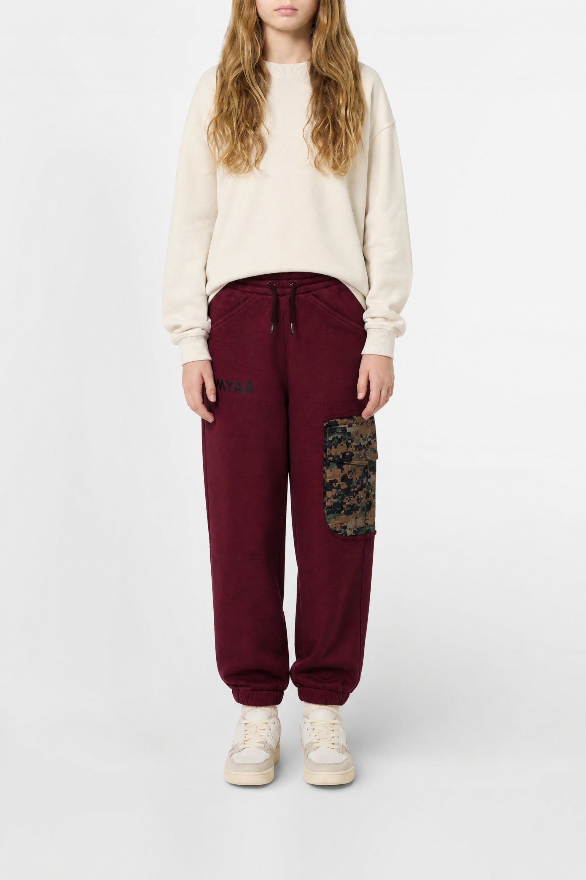 Pantalon de survêtement à imprimé - Burgundy
