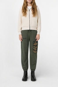 Printed tracksuit trousers - Army Green
