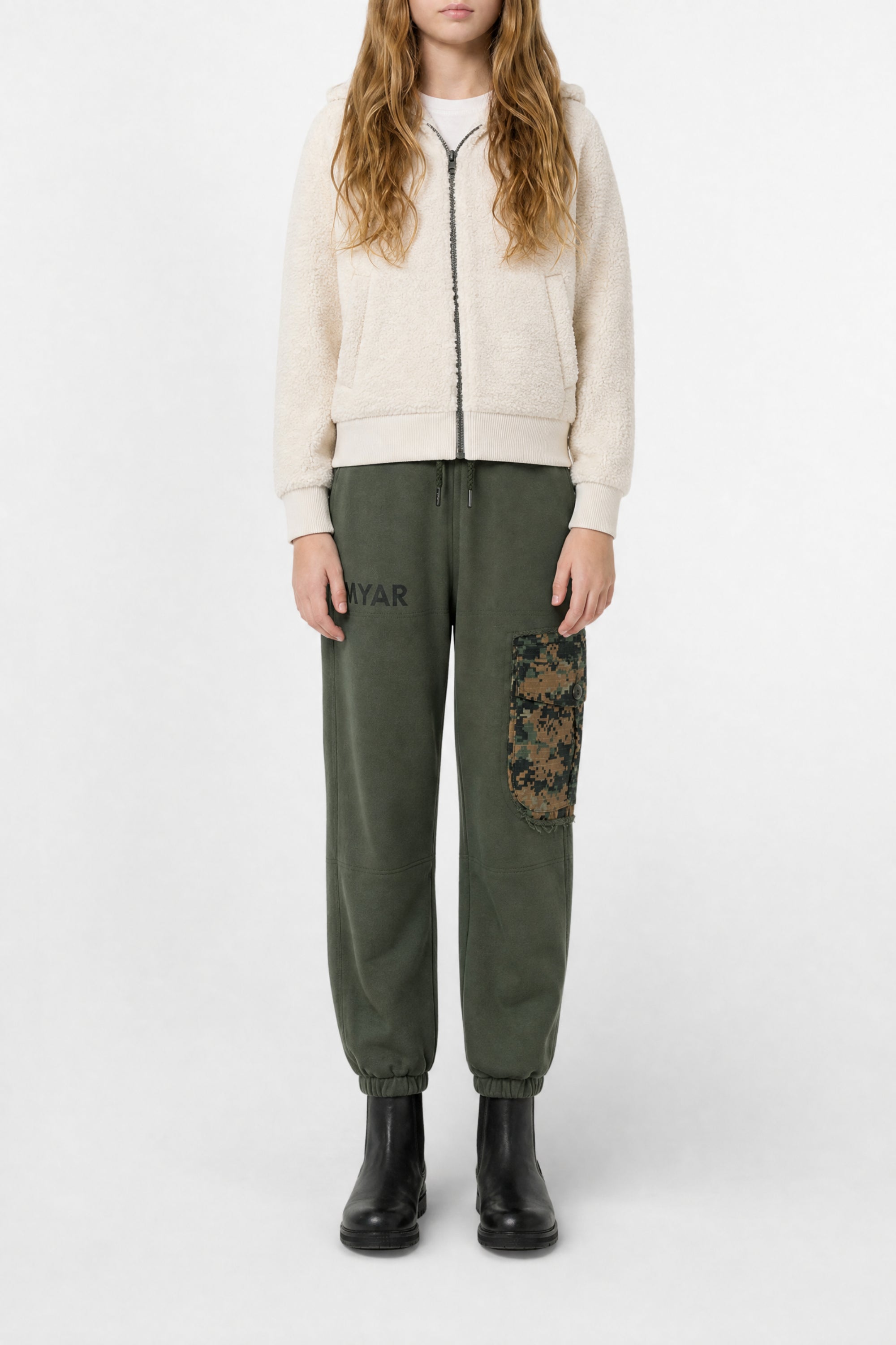 Printed tracksuit trousers - Army Green