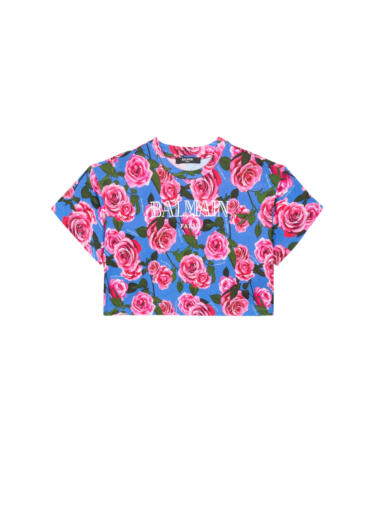 T-shirt à manches courtes imprimé balmain vintage - Multicolore