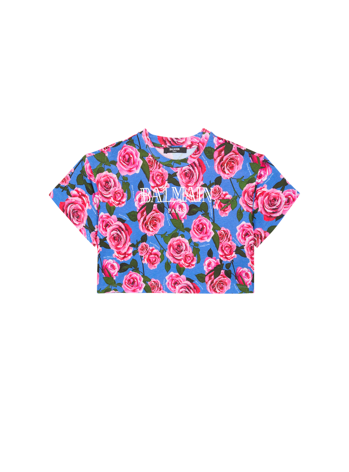 T-shirt à manches courtes imprimé balmain vintage - Multicolore