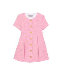 Robe évasée en tweed - Rose & Or