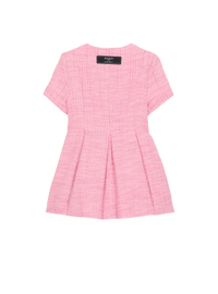 Robe évasée en tweed - Rose & Or