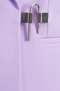 Veste à fermeture U-lock en laine - Mauve