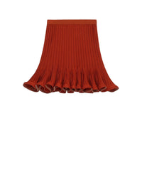Mini jupe plissée - Terracotta