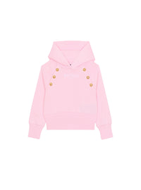 Hoodie à boutons - Rose