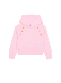 Hoodie à boutons - Rose