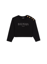 Sweatshirt imprimé balmain vintage - Noir