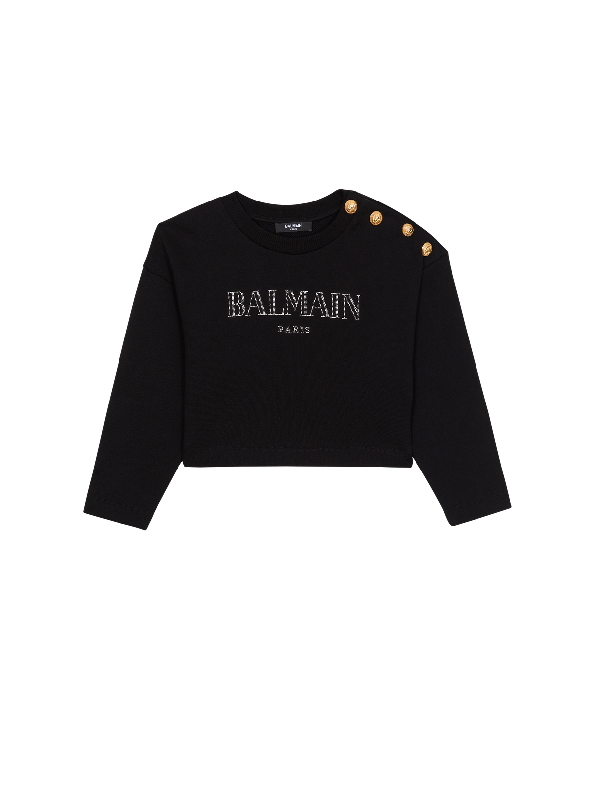 Sweatshirt imprimé balmain vintage - Noir