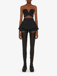 Top soutien-gorge en laine - Noir