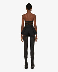 Top soutien-gorge en laine - Noir