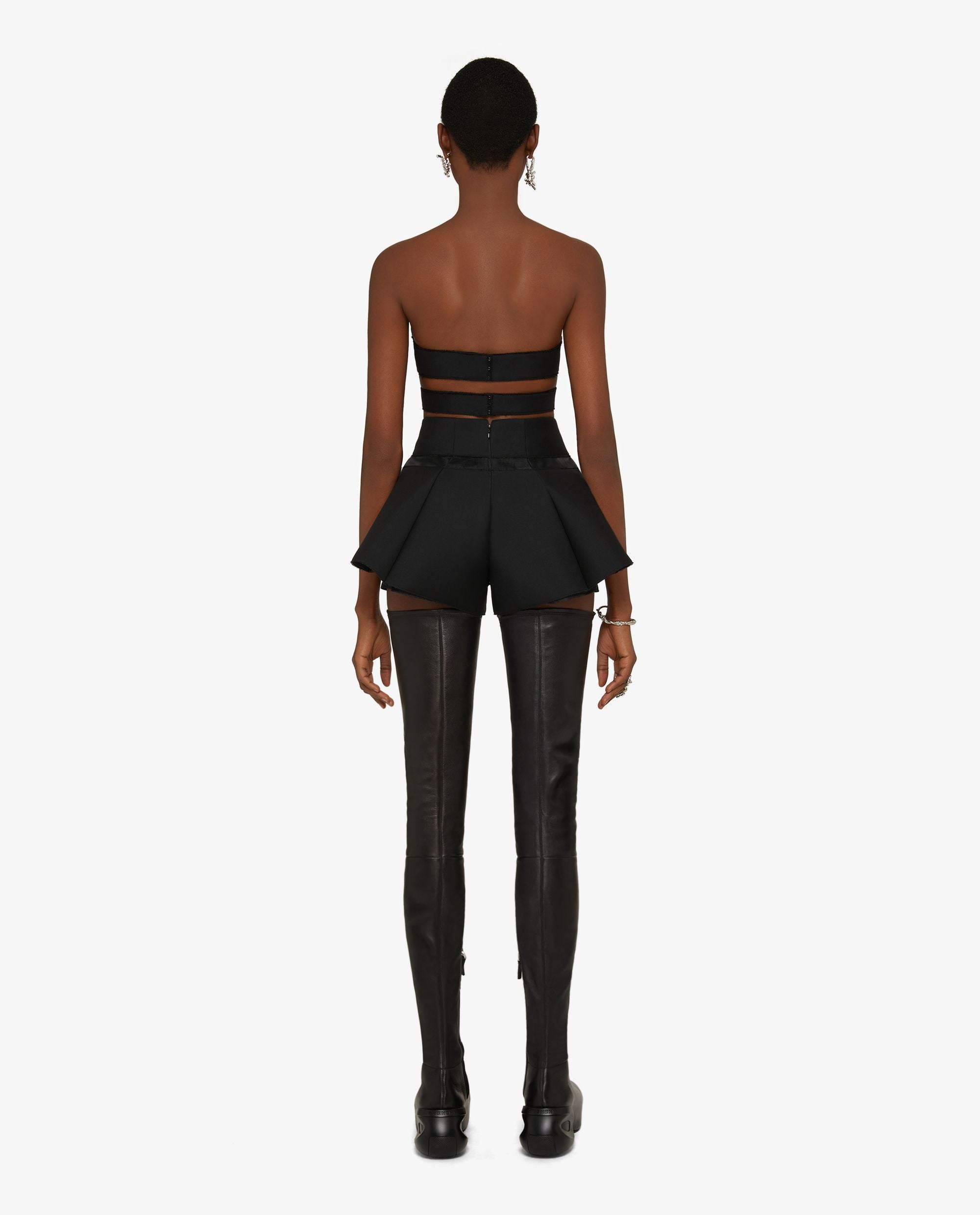Top soutien-gorge en laine - Noir