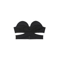 Top soutien-gorge en laine - Noir