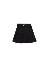 Jupe évasée unie - Noir & Or