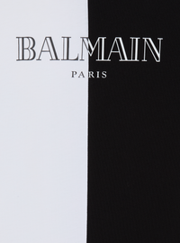 T-shirt bicolore imprimé balmain vintage - Blanc & Noir