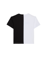 T-shirt bicolore imprimé balmain vintage - Blanc & Noir