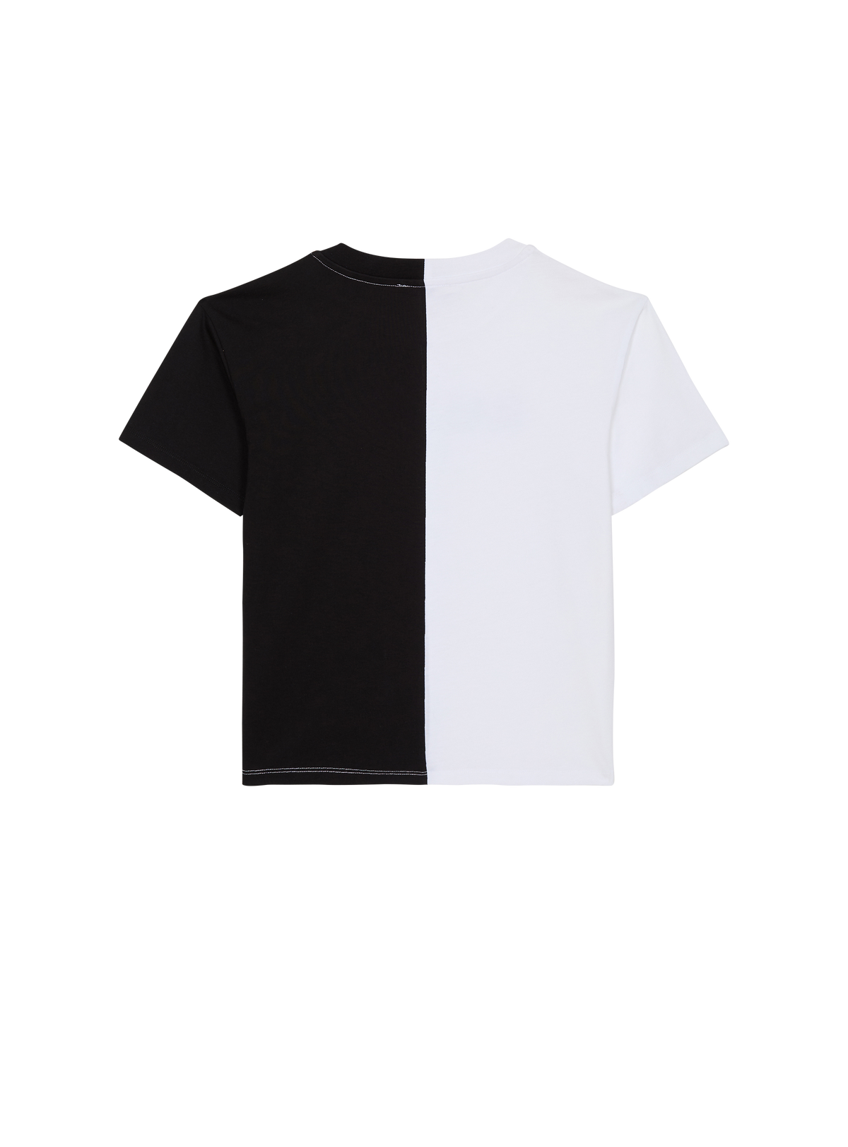 T-shirt bicolore imprimé balmain vintage - Blanc & Noir