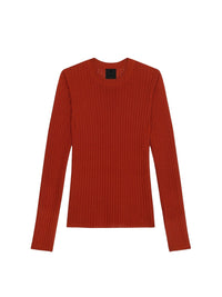 Pull côtelé - Terracotta