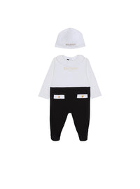 Ensemble bébé 2 pièces - Blanc & Or
