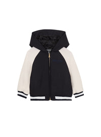Veste bicolore à capuche - Bleu