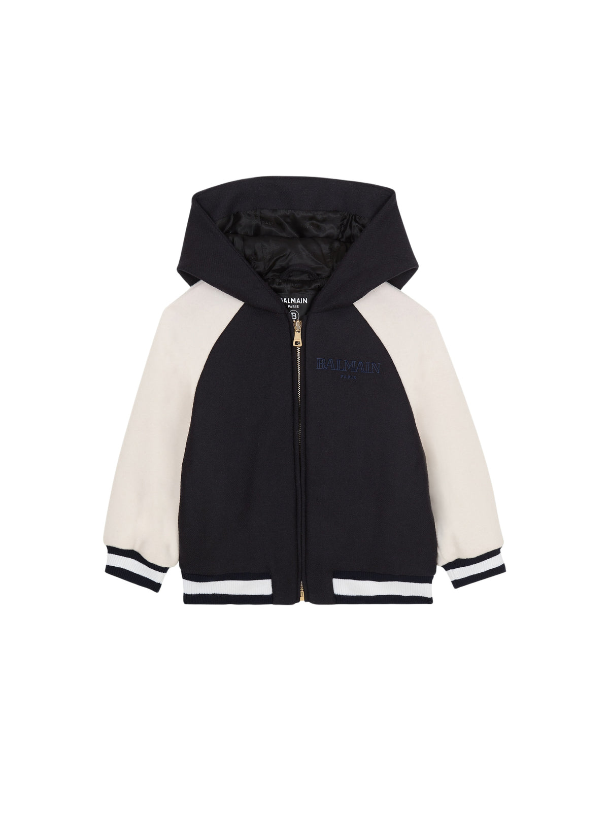 Veste bicolore à capuche - Bleu