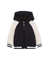 Veste bicolore à capuche - Bleu