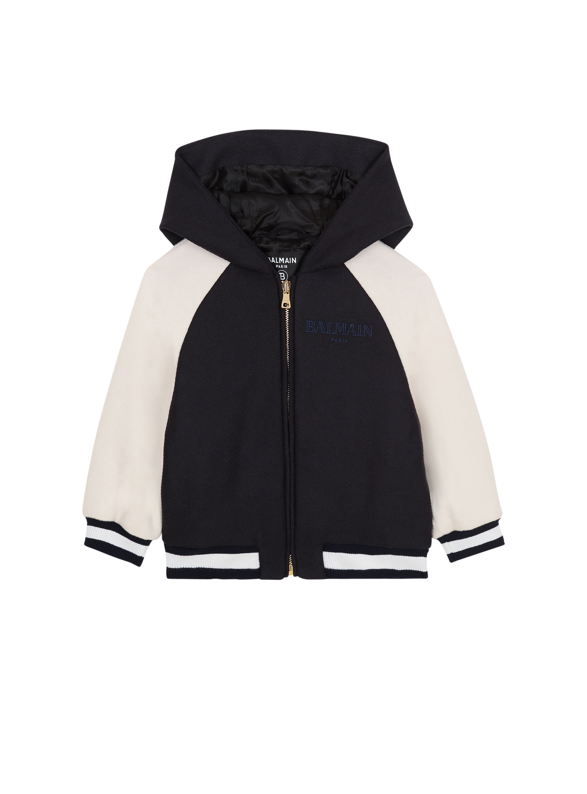 Veste bicolore à capuche - Bleu