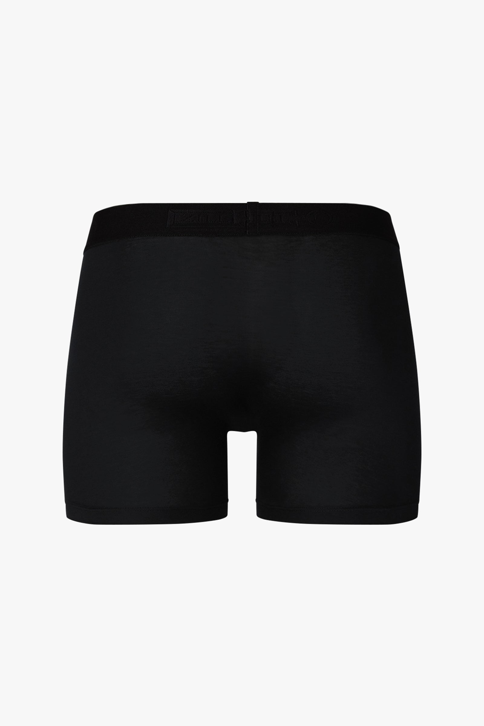 Caleçon à taille élastique côtelé - Noir