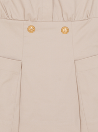 Robe évasée à boutons - Beige
