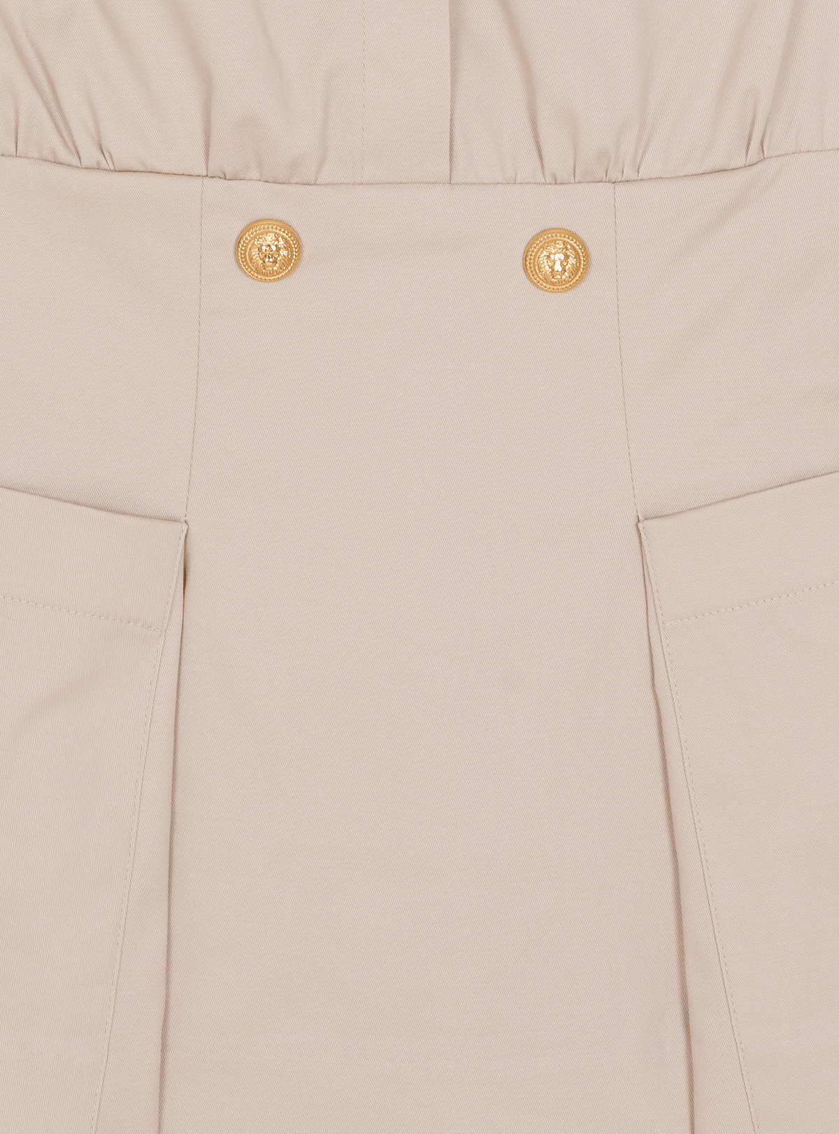 Robe évasée à boutons - Beige