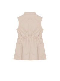 Robe évasée à boutons - Beige