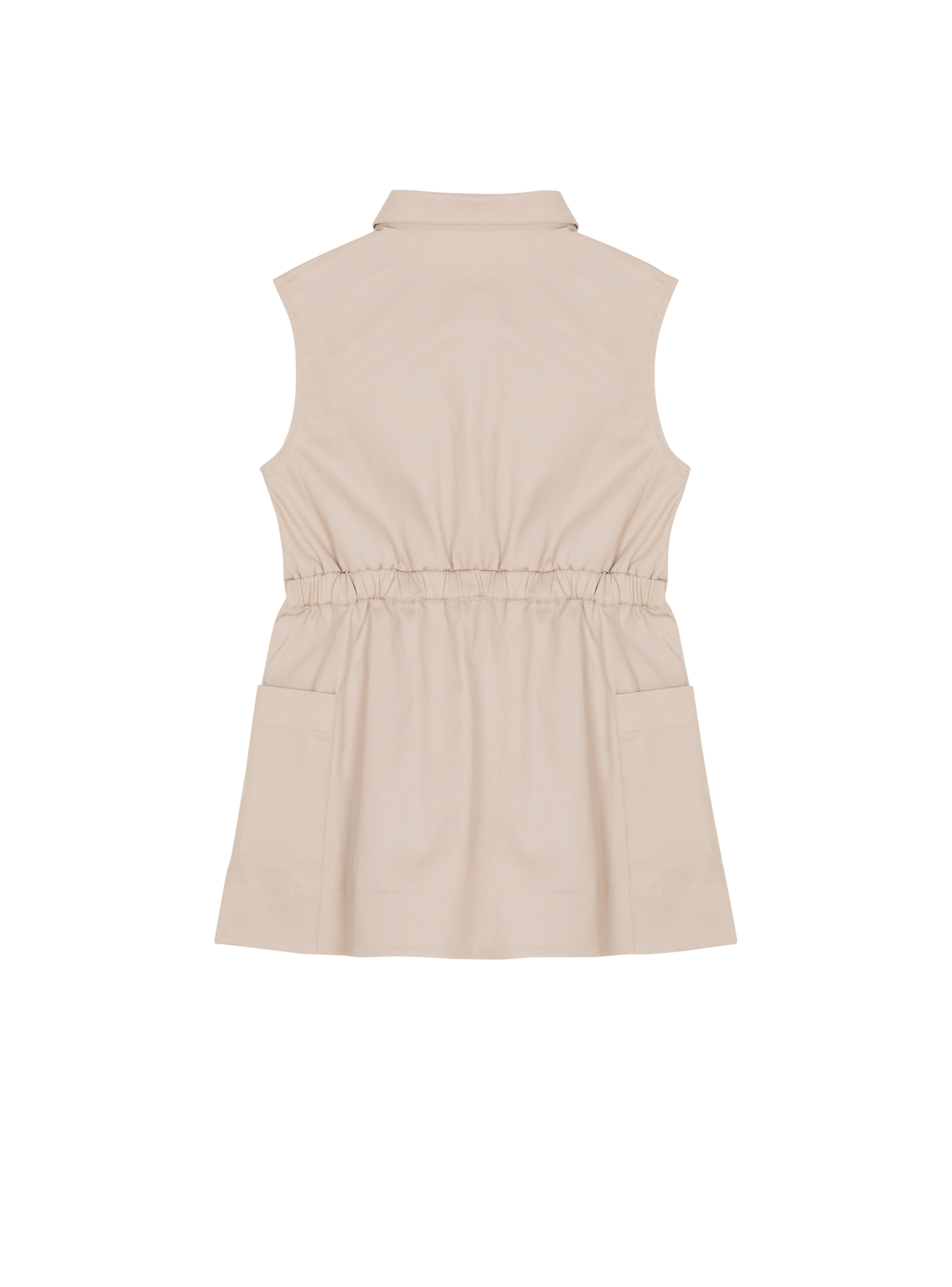 Robe évasée à boutons - Beige