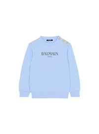 Sweat-shirt imprimé balmain paris - Bleu