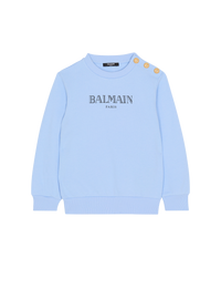 Sweat-shirt imprimé balmain paris - Bleu