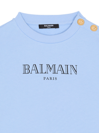 Sweat-shirt imprimé balmain paris - Bleu