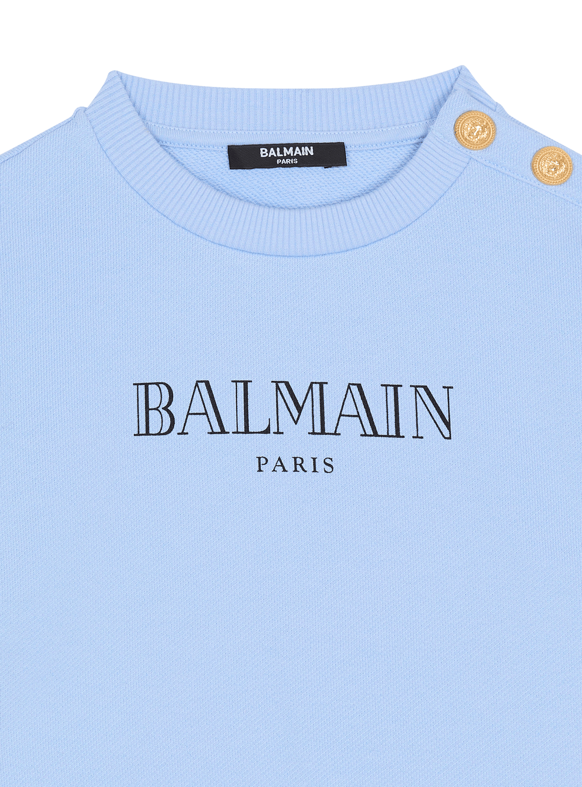 Sweat-shirt imprimé balmain paris - Bleu